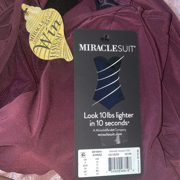 2022 MIRACLESUIT DD-CUP SOLID MIRAGE TANKINI TOP - Picture 5 of 6
